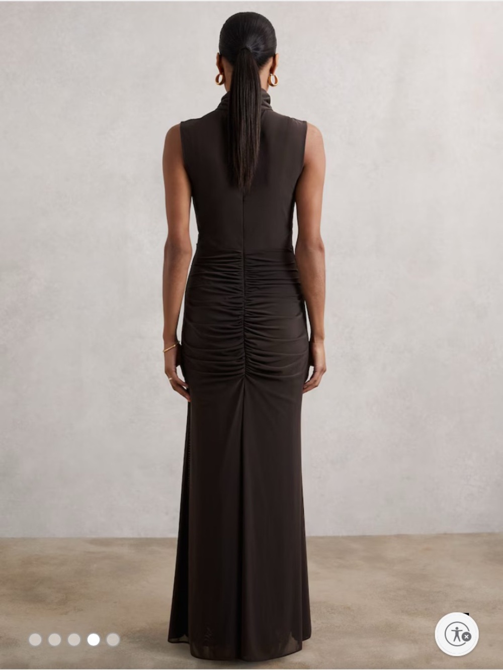 Reiss Mauve Sleeveless Draped Maxi Dress - Picture 2 of 11